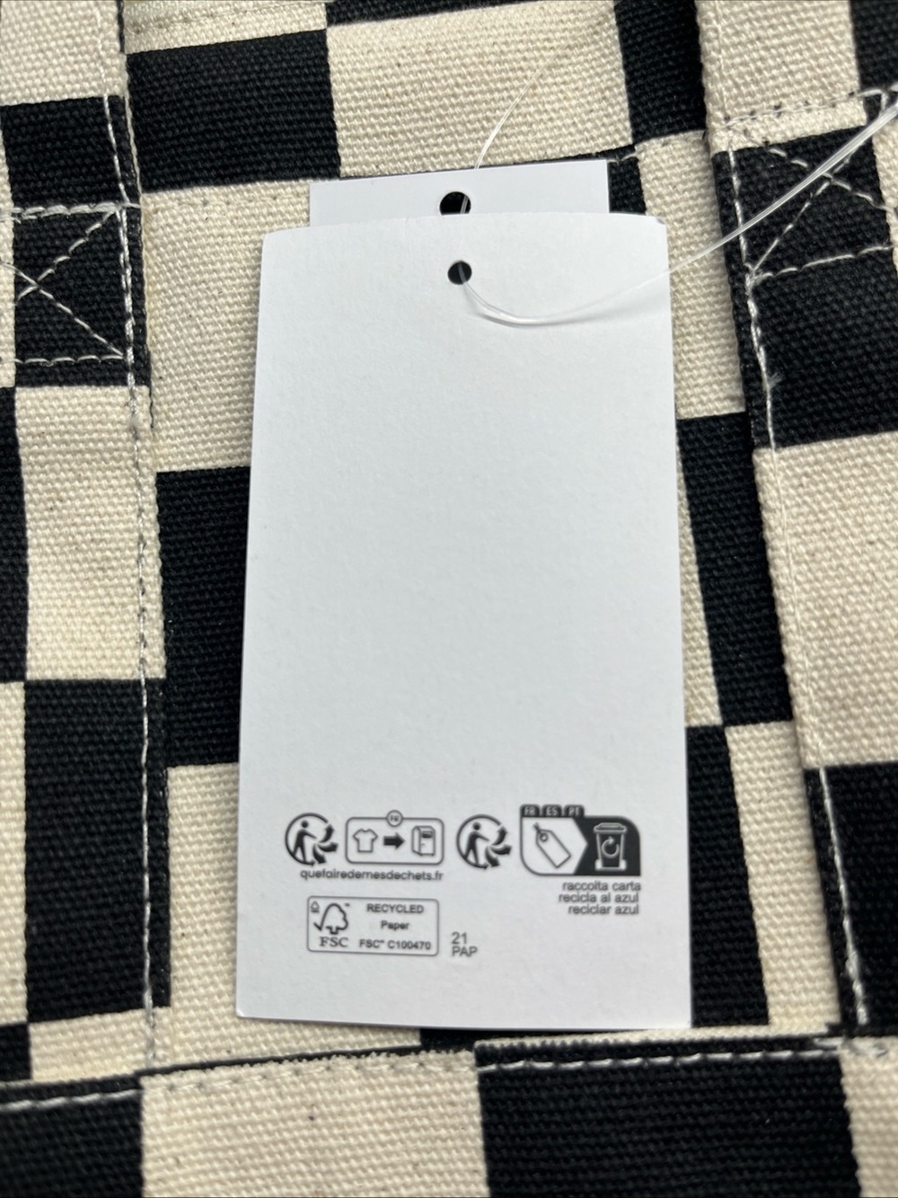 Vans Lil Pergs Tote Bag Small Crossbody Canvas Antique White Checkerboard 8x7x3 - Picture 16 of 16